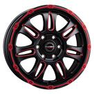 Felga Borbet CW8 red rim window polished matt