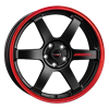 Felga Borbet DB8GT2 black matt rim red