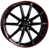 Felga Borbet LX19 black glossy rim red