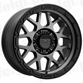 KMC Wheels GRENADE OFF-ROAD Matt Gray Lip Black