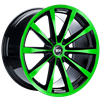 Felga RH Alurad GT Rad Black Polished Green