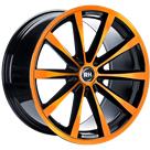 Felga RH Alurad GT Rad Black Polished Orange