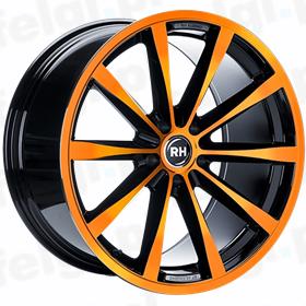 RH Alurad GT Rad Black Polished Orange