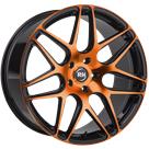 Felga RH Alurad RB 11 Black Polished Orange