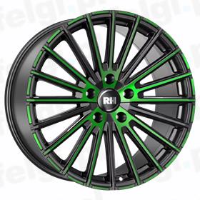 RH Alurad WM Flowforming Black Polished Green